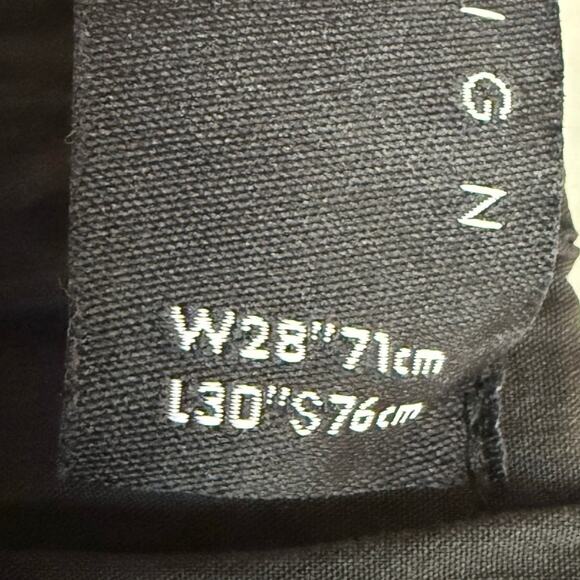 ASOS Design Skinny Black Nylon Elastic Waist Trousers Men's 28x26 Crop - Picture 8 of 11